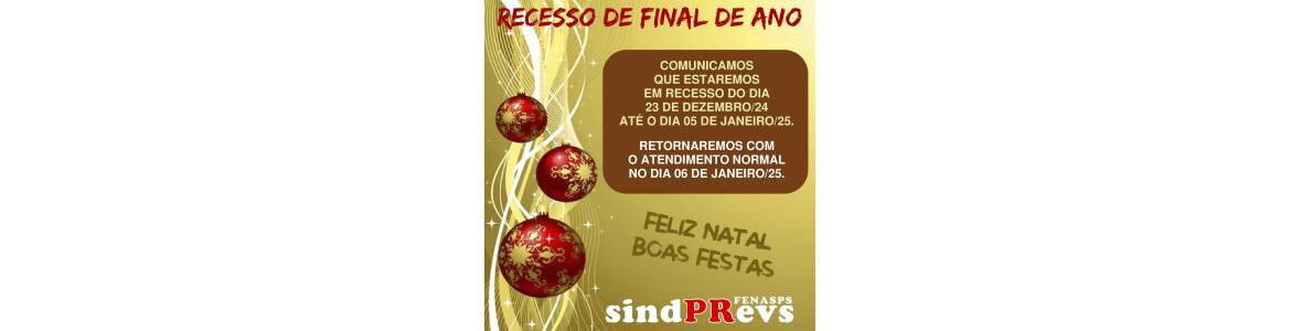 RECESSO FINAL DE ANO